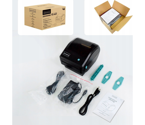 Zenwire Mini Drukarka Etykiet Samoprzylepnych 100x150 Wifi BT TD-401 - 1604643 - zdjęcie 5